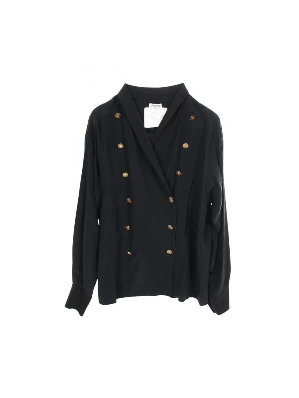Chanel CC Logo Shirt Silk Jacket
